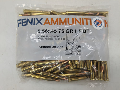 .223 Remington/5.56mm 75gr FXP (HPBT) (100 ct.)