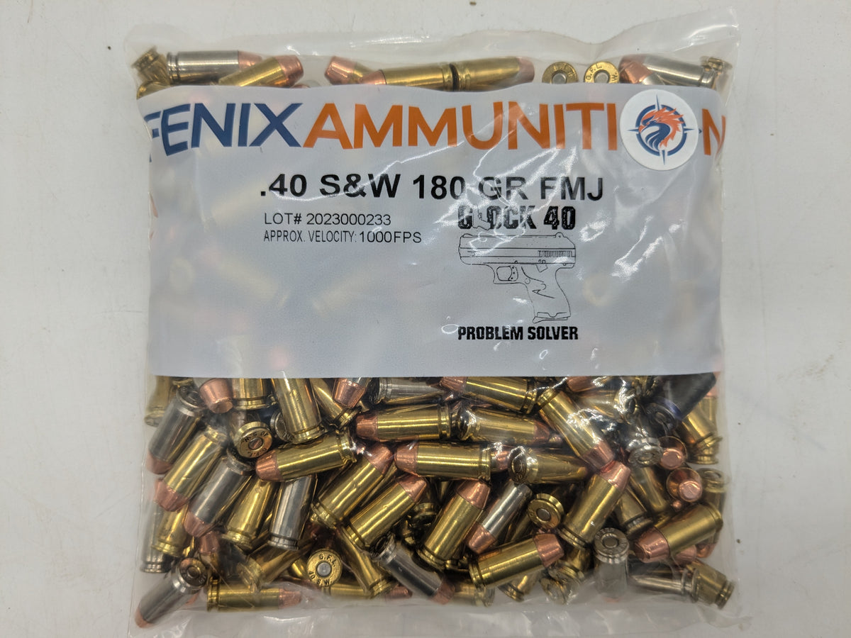 40 S&W 180 Grain FMJ Ammo - Fenix Ammunition