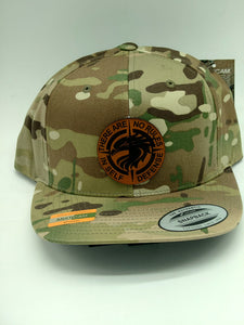 Leather Patch Multicam Hat - "There Are No Rules In Self Defense"