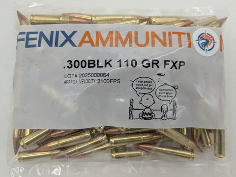 300 AAC Blackout 110 grain V-Max Defensive Ammo - Fenix Ammunition